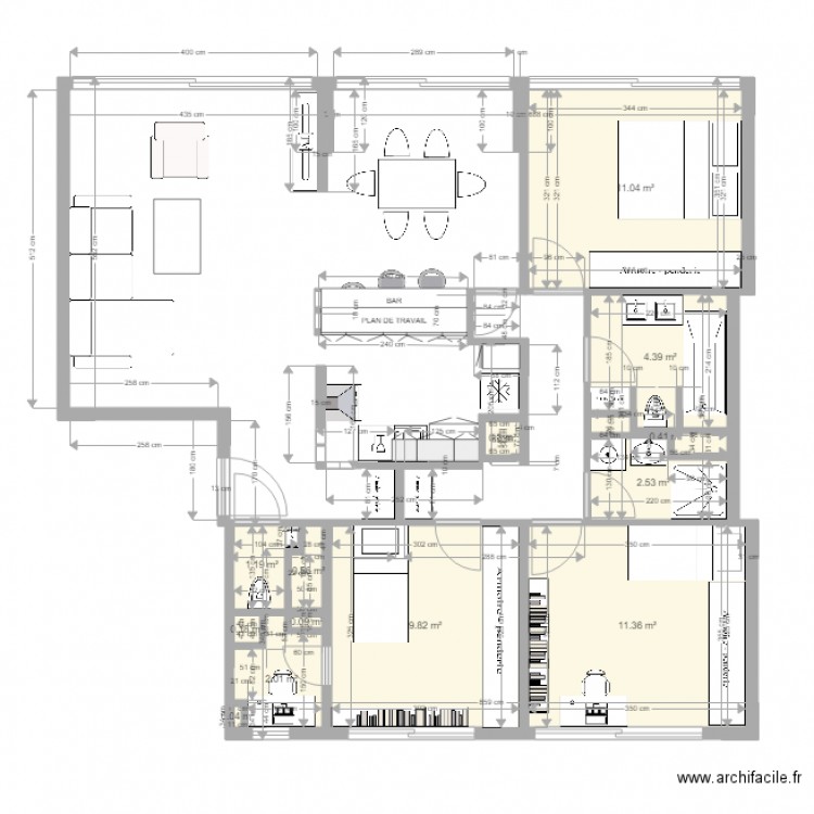 PLAN SANDRINI PROJETE. Plan de 0 pièce et 0 m2