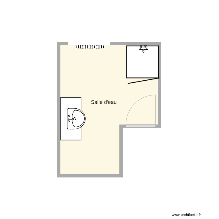 plan avant travaux bourasseau. Plan de 1 pièce et 6 m2