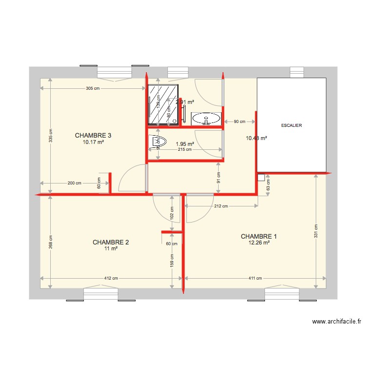 Jean etage. Plan de 0 pièce et 0 m2