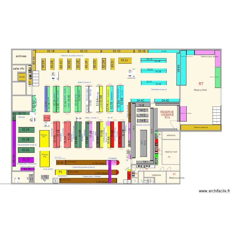 Magasin COLIN inventaire 2021 vdef. Plan de 0 pièce et 0 m2