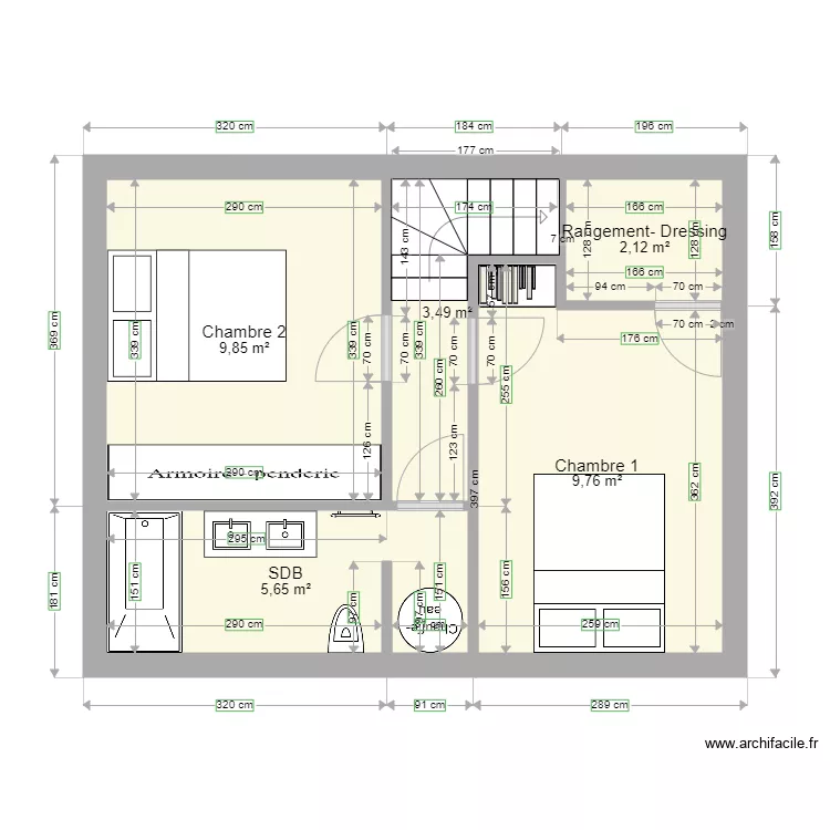 MAISON FAREINS HAUT V2. Plan de 