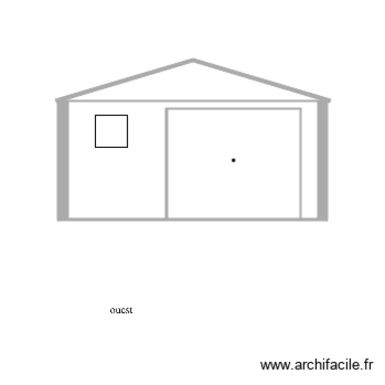 garage bis facade ouest. Plan de 
