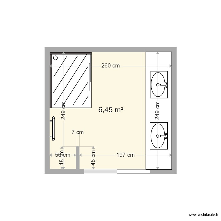 salle de bain omphale. Plan de 0 pièce et 0 m2