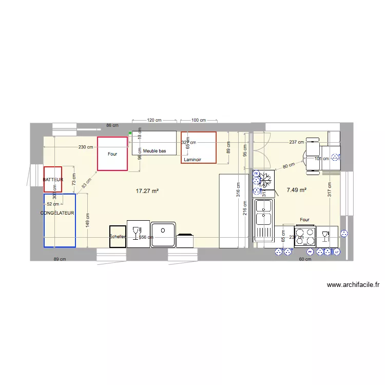 chambre EST 2 &eacute;tage. Plan de 