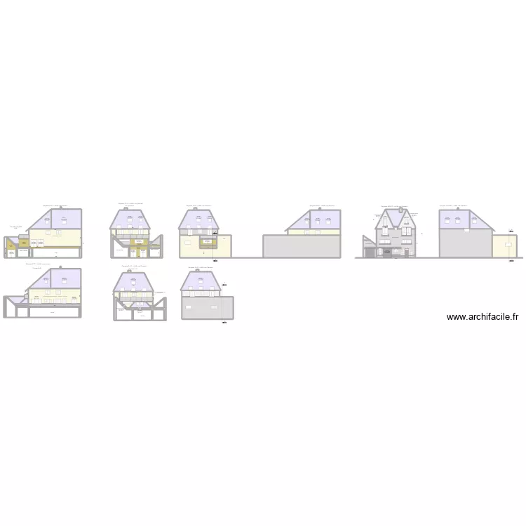 Facades Terrasse Pasteur. Plan de 