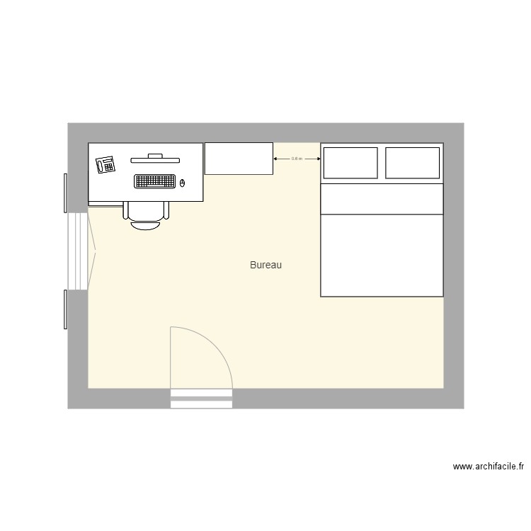 Bureau1. Plan de 0 pièce et 0 m2