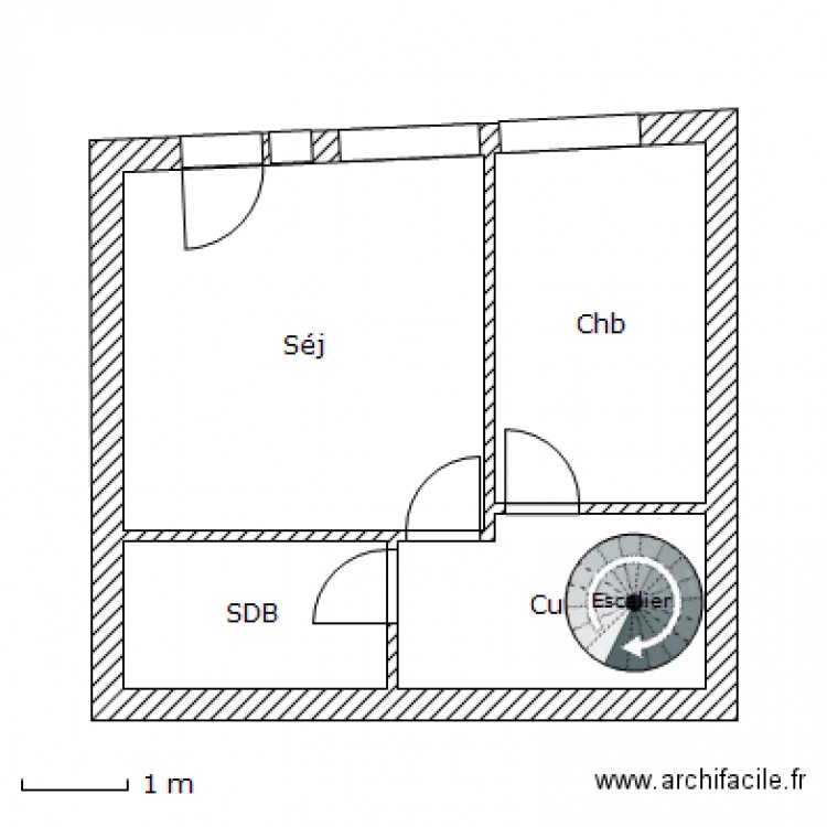 John - Studio terrasse - Etage. Plan de 0 pièce et 0 m2