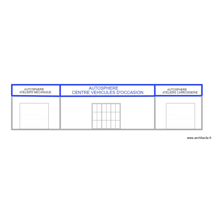 PLAN FACADE AUTOSPHERE. Plan de PLAN FACADE AUTOSPHERE. Plan de