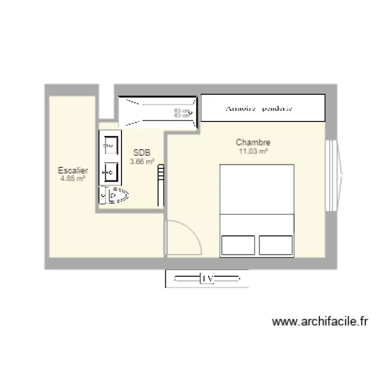 sdb b&eacute;atrice n2. Plan de 