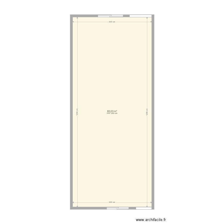 GUADELOUPE LOCAL 2 60 M2. Plan de 1 pièce et 60 m2