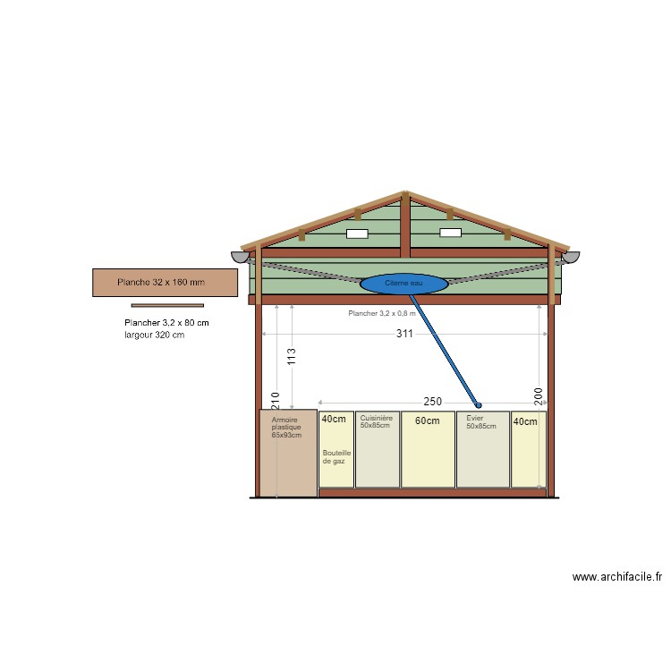 Garage cuisine 02. Plan de 0 pièce et 0 m2