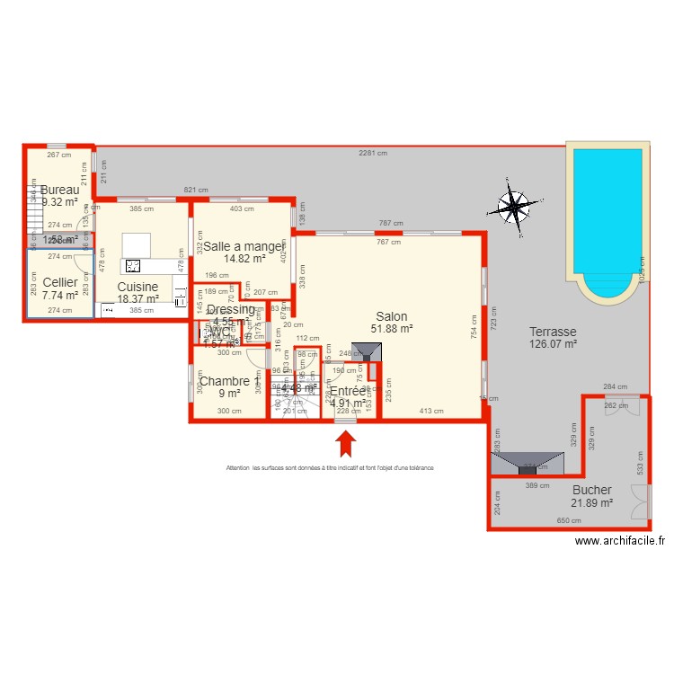 BI 6178 rdc côté. Plan de 0 pièce et 0 m2