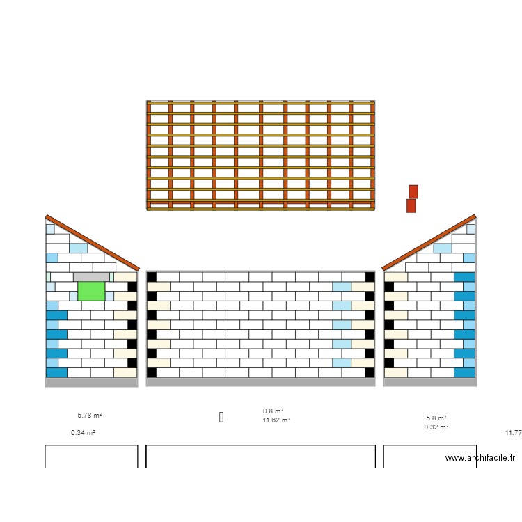 Cuisine et garage. Plan de 0 pièce et 0 m2