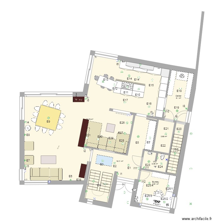 Maison Eclairage REPERAGE. Plan de 0 pièce et 0 m2