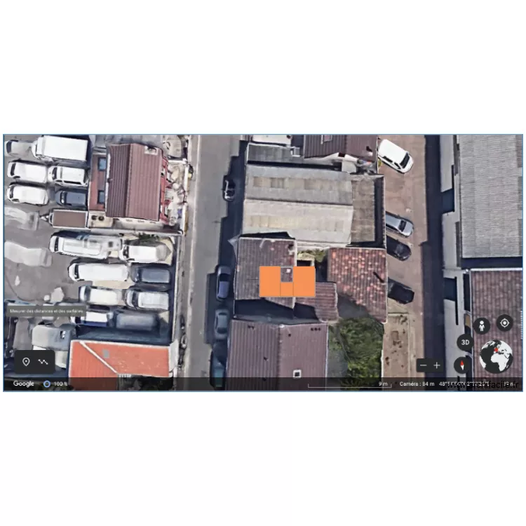 Saint Denis plan toiture. Plan de 