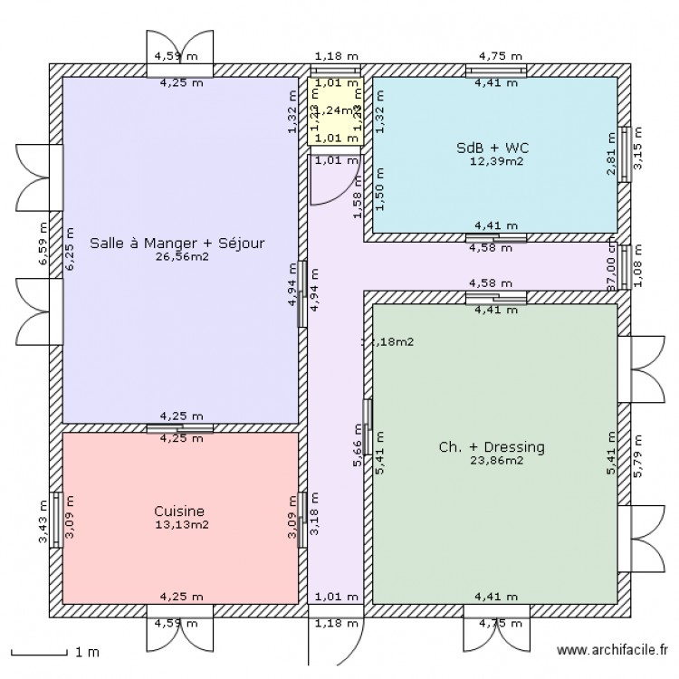 Rez de Ch.. Plan de 0 pièce et 0 m2