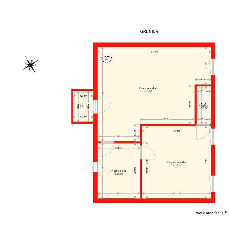 BI1415 MAISON SOULLARD LES HERBIERS GRENIER PLAN COTE. Plan de 0 pièce et 0 m2