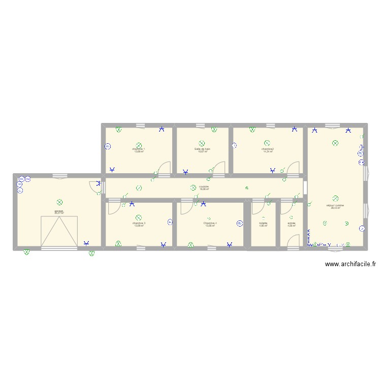 enzo maison . Plan de 10 pièces et 147 m2