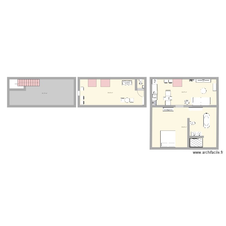airbnb. Plan de 6 pièces et 106 m2
