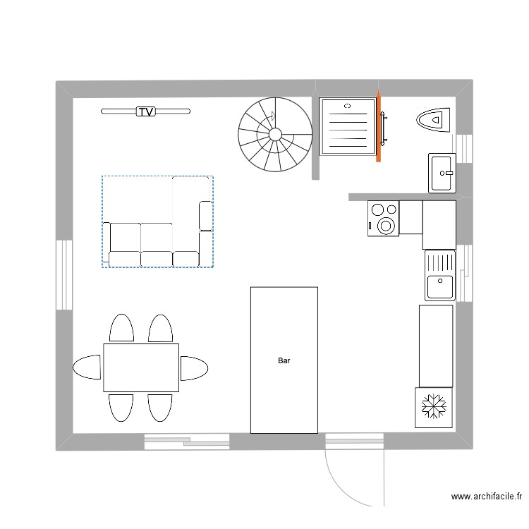 tan rouge Dabet étage 1é. Plan de 0 pièce et 0 m2