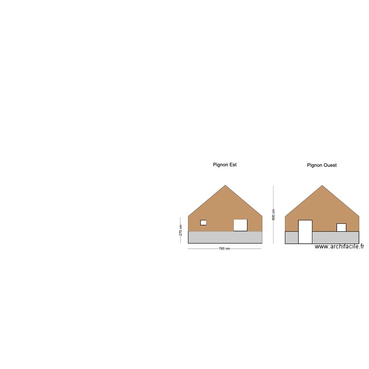 Pignons. Plan de 0 pièce et 0 m2