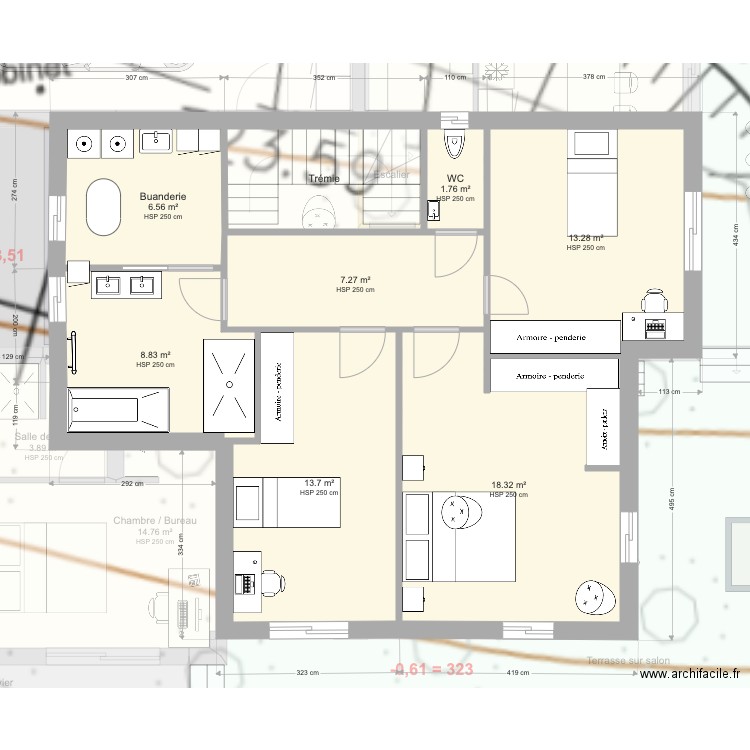 Plan final 4 avec plan dwg test salon carré. Plan de 0 pièce et 0 m2