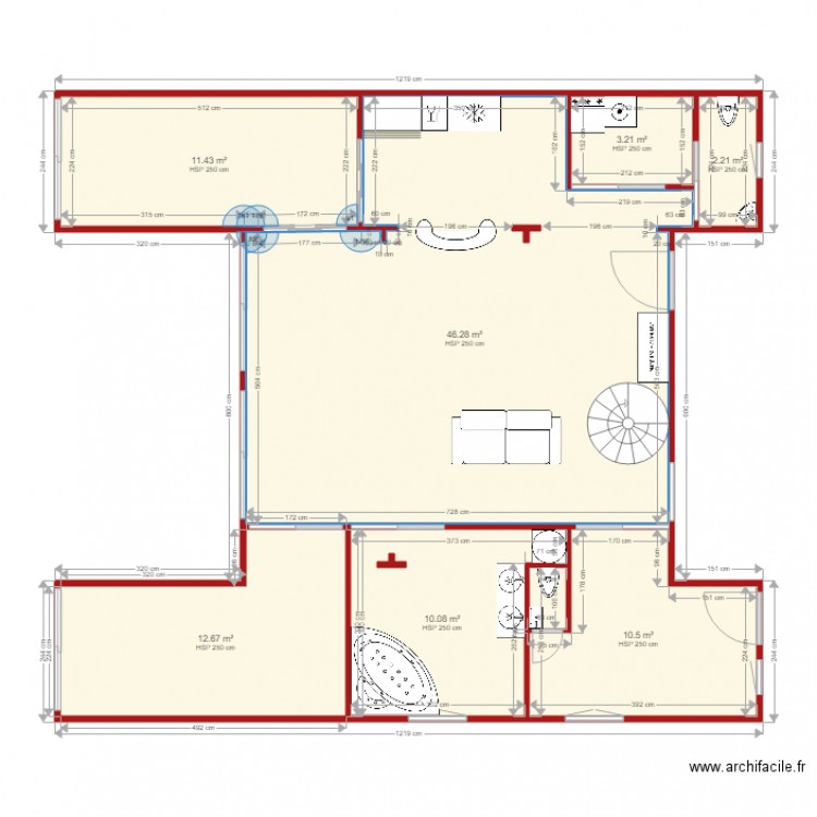 Maison Habitation ST CLAIR 3 Définitif. Plan de 0 pièce et 0 m2