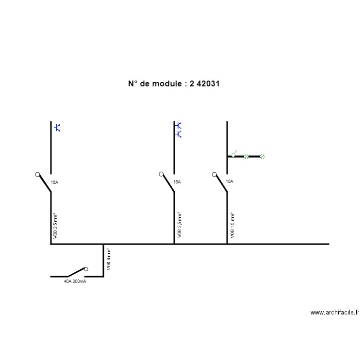 Schéma électrique Jodoigne 2 42031. Plan de 0 pièce et 0 m2