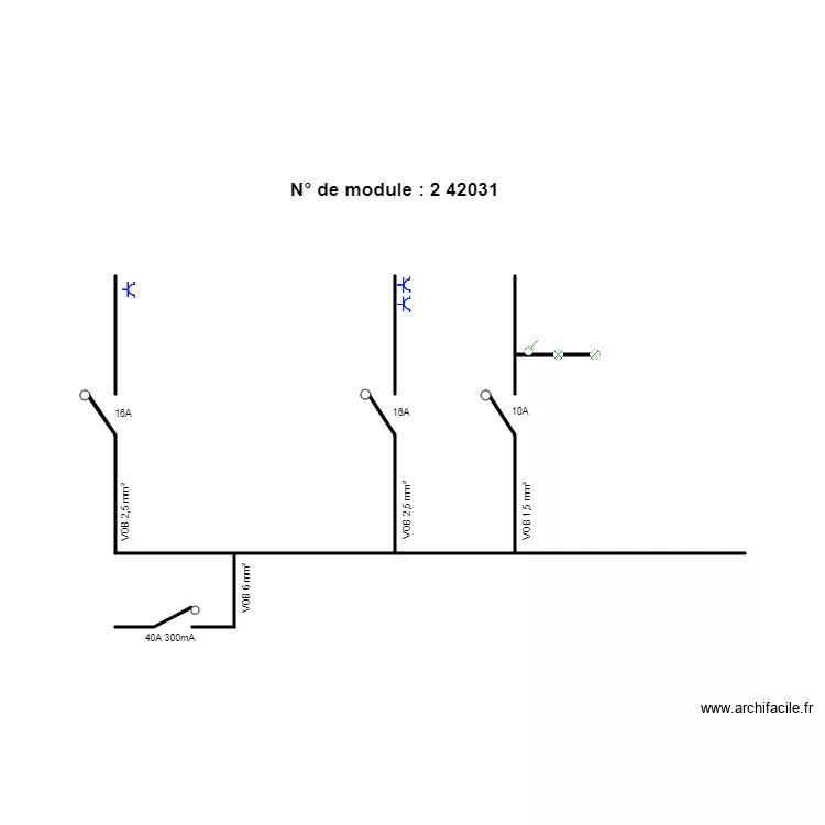 Sch&eacute;ma &eacute;lectrique Jodoigne 2 42031. Plan de 