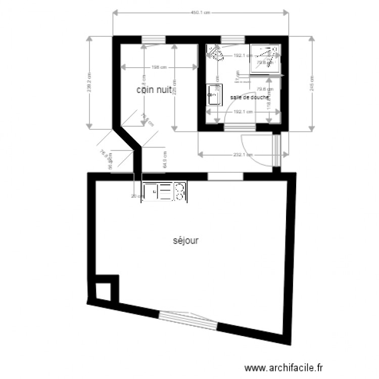 Studio cabine Asnières. Plan de 0 pièce et 0 m2