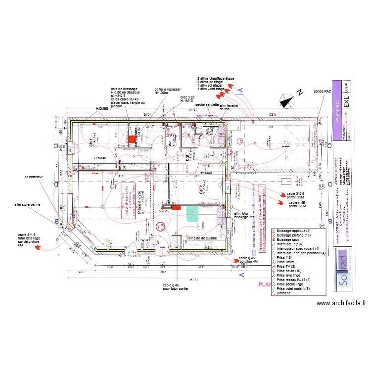 plan elec METAYER. Plan de 0 pièce et 0 m2