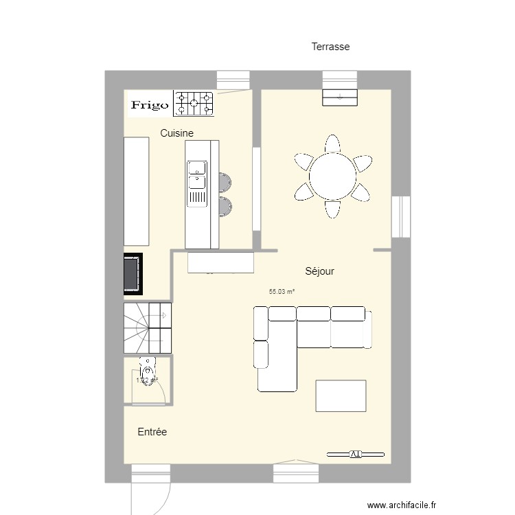 BRUNET rdc. Plan de 0 pièce et 0 m2