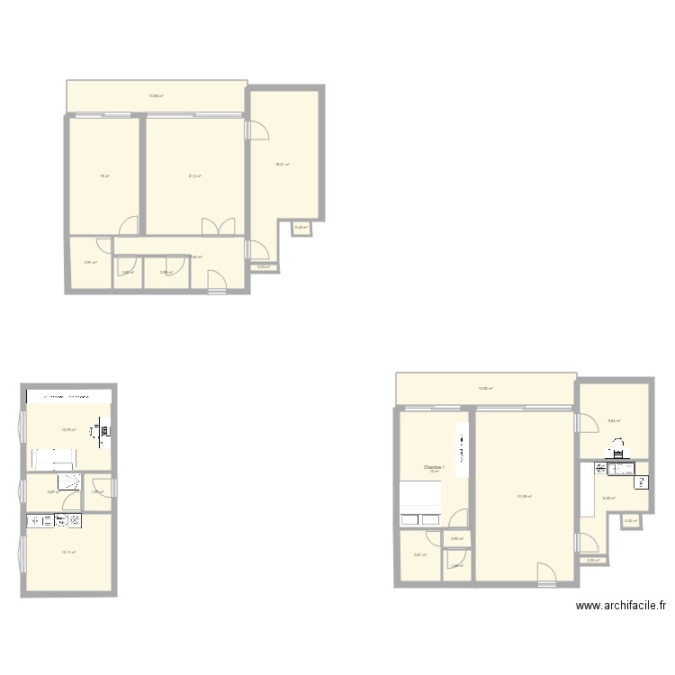 Test1. Plan de 24 pièces et 194 m2