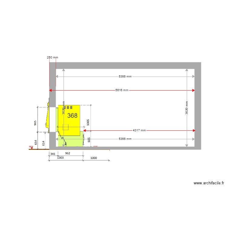 COUPE EXISTANT GROSSETO 368. Plan de 0 pièce et 0 m2