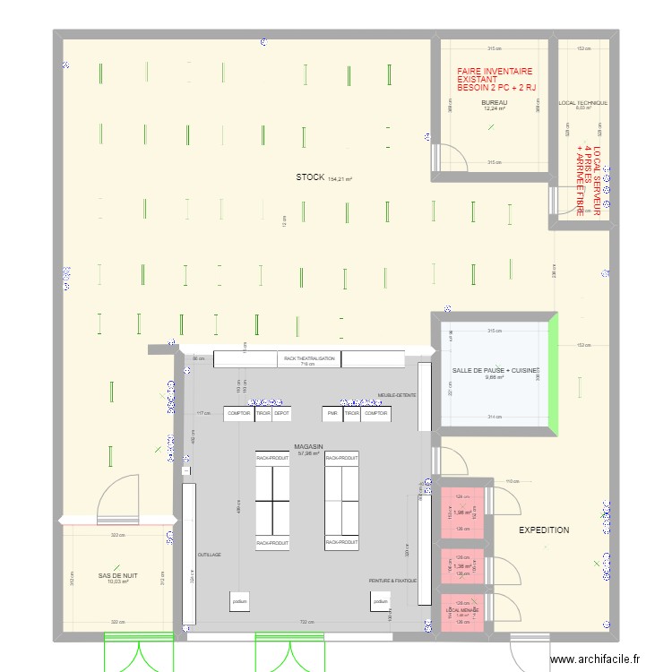 BOUSSU HORNU PROJET4 + ELEC. Plan de 9 pièces et 257 m2