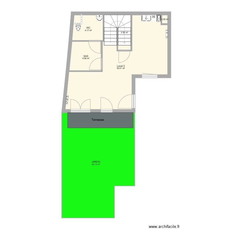 Montreuil 4bis Grand local existant. Plan de 0 pièce et 0 m2
