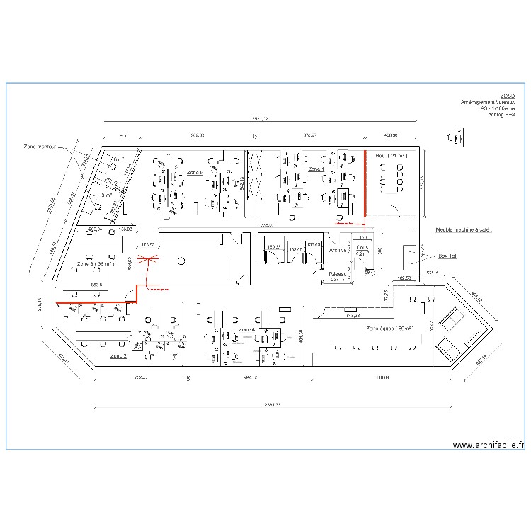 bureau. Plan de 0 pièce et 0 m2