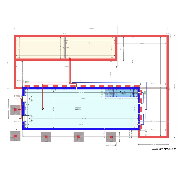 Espace Piscine V3. Plan de 0 pièce et 0 m2