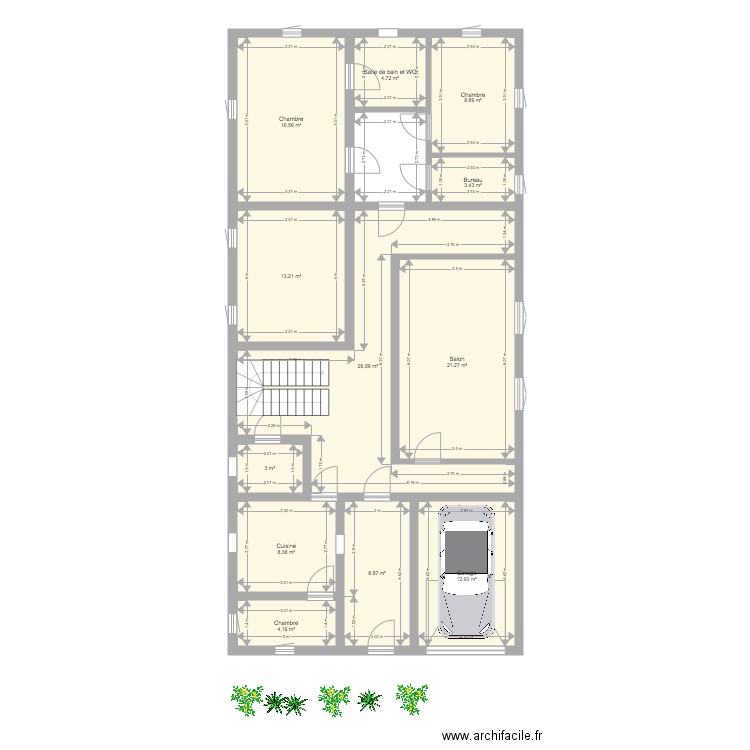 mon plan V2 200 m carré. Plan de 0 pièce et 0 m2