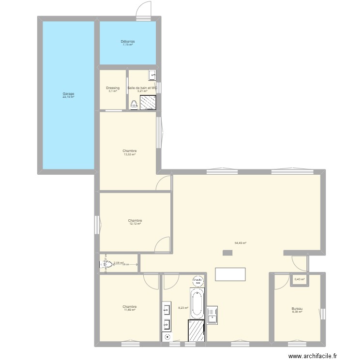 Maison V02 - Essai 3. Plan de 0 pièce et 0 m2