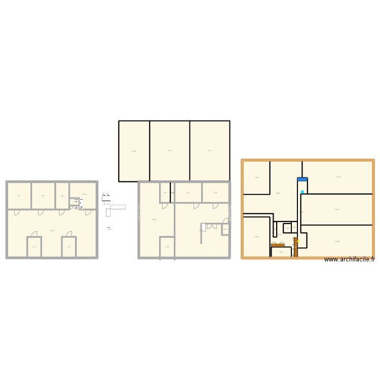 écurie mini 3 hectares. Plan de 31 pièces et 719 m2