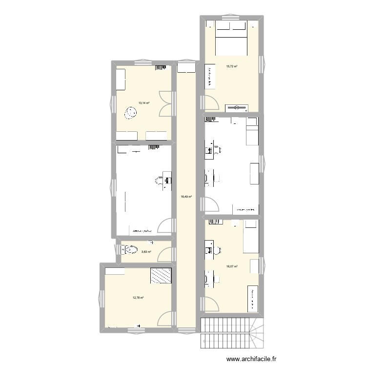 etage 1 futr maison elsa. Plan de 0 pièce et 0 m2