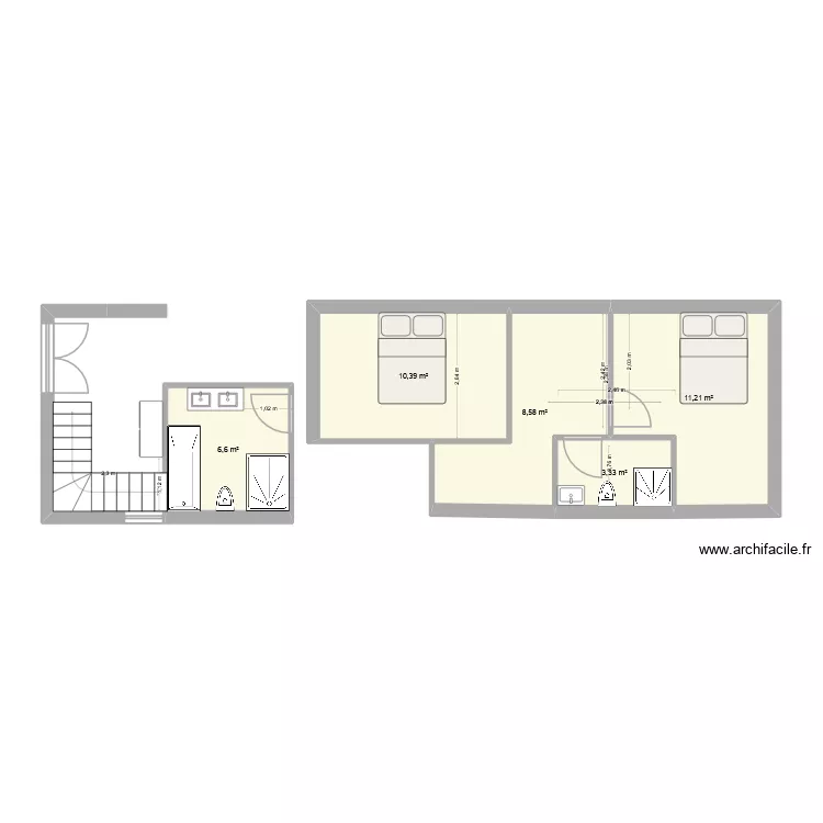RDCALEX 2. Plan de 5 Pièces et 40 m² RDCALEX 2. Plan de 5 Pièces et 40 m²