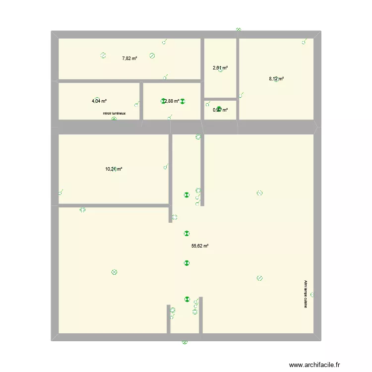 Maison marielle. Plan de 8  et 92 m²