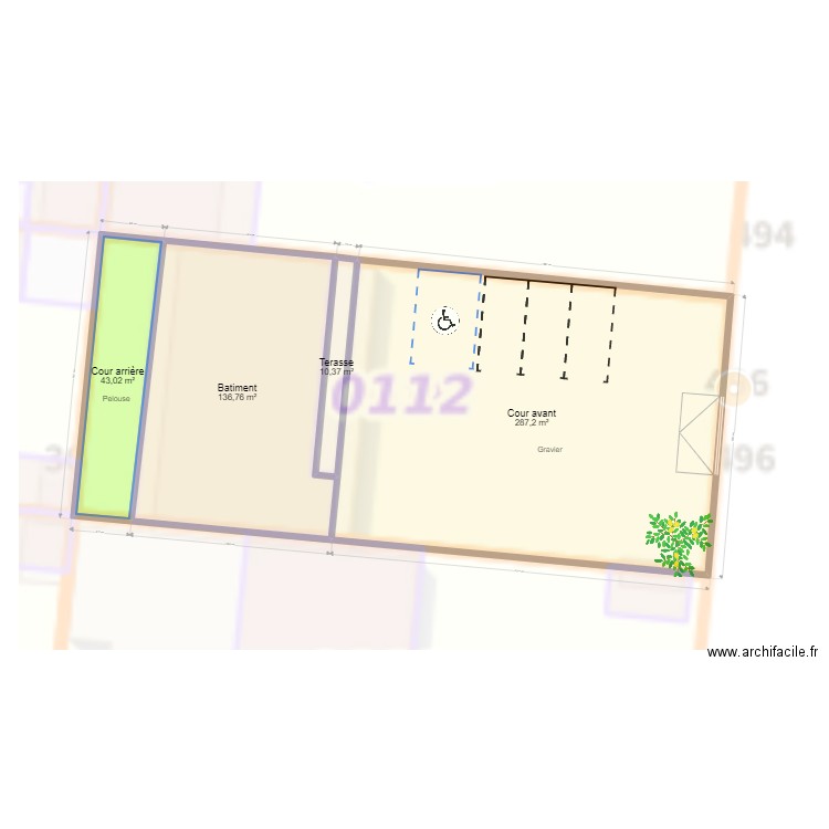 URBA Plan Masse APRES TVX 91 MASSY AV MARECHAL LECLERC PROJET 250522 V ARL VRAIES COTES. Plan de 0 pièce et 0 m2