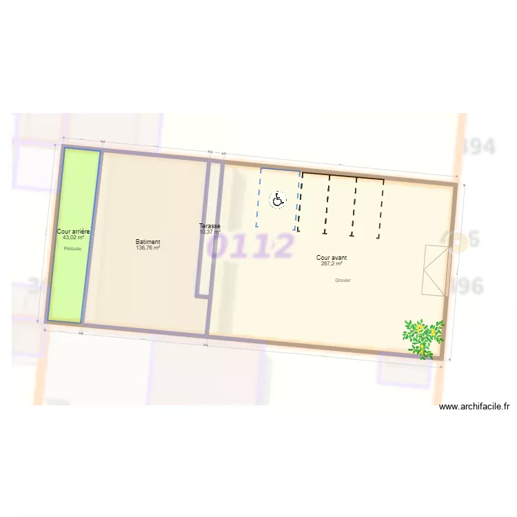 URBA Plan Masse APRES TVX 91 MASSY AV MARECHAL LECLERC PROJET 250522 V ARL VRAIES COTES. Plan de 