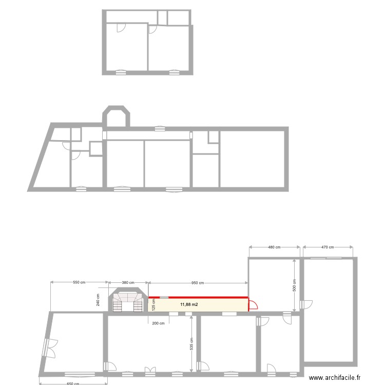 Plan brut. Plan de 0 pièce et 0 m2