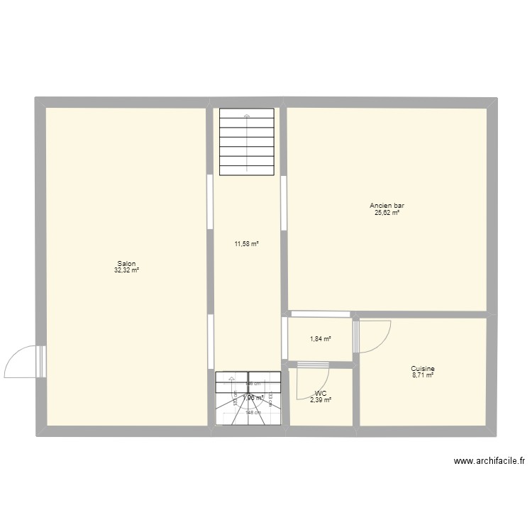 CHAUVAC. Plan de 14 pièces et 168 m2