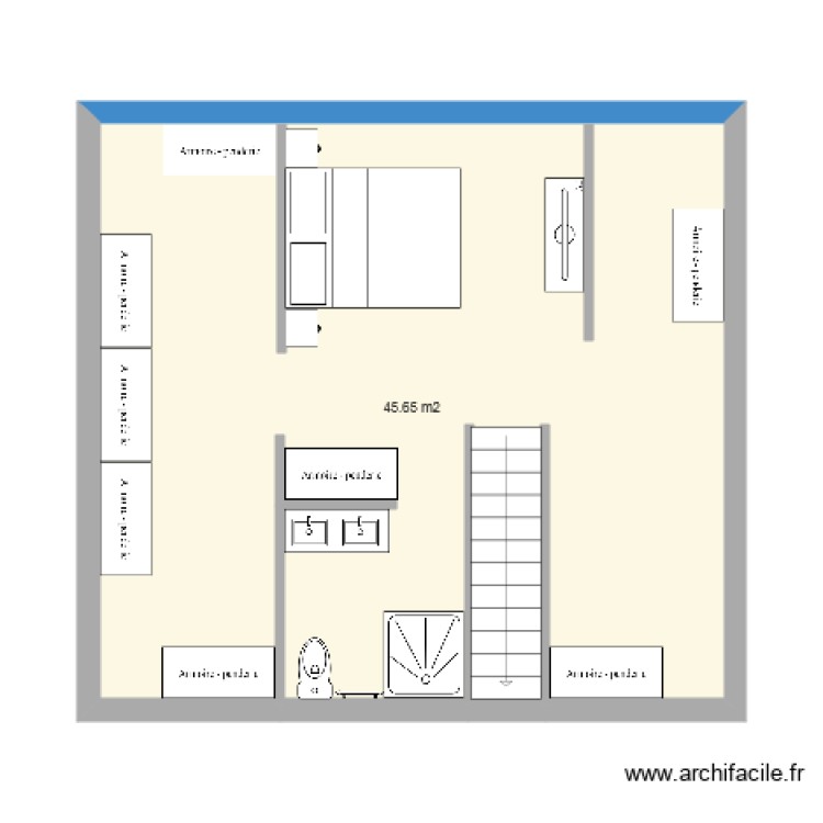 chambre. Plan de 0 pièce et 0 m2