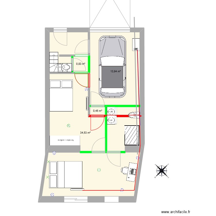 garage en suite parentale 3. Plan de 0 pièce et 0 m2